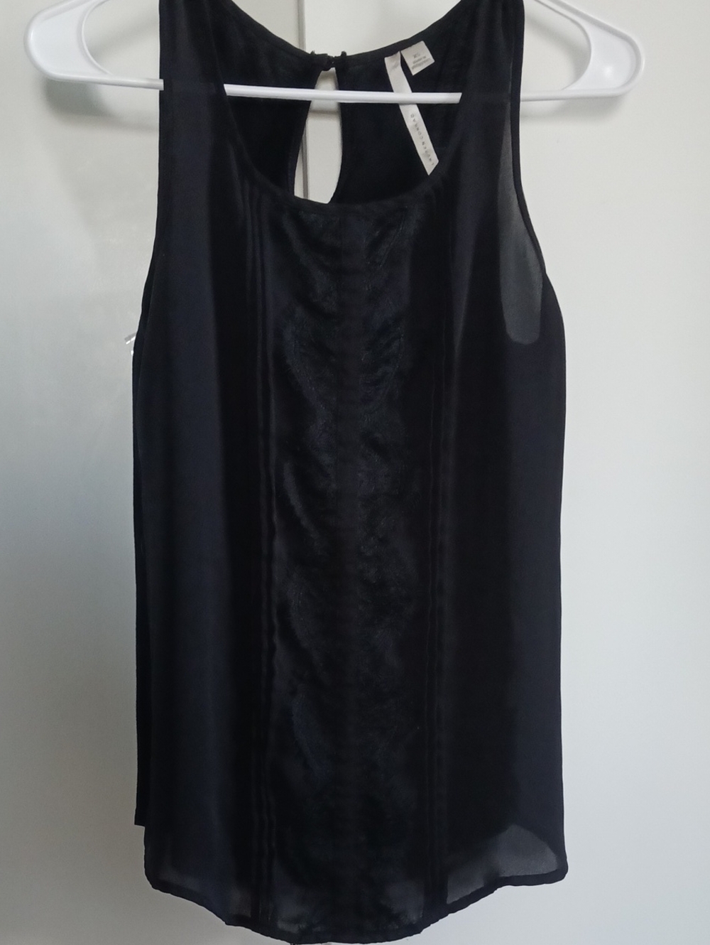 LC Lauren Conrad Black Sheer Sleeveless Camisole